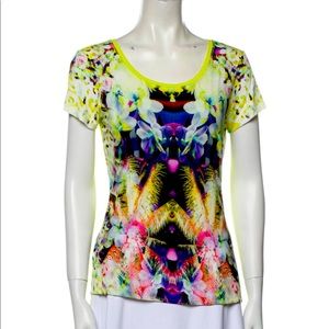 Karen Millen floral print scoop neck blouse